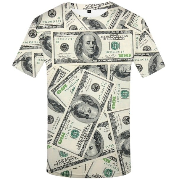 Herrtröja med 3D-tryck - Dollar L