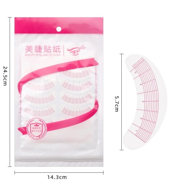 70 stuks Oogstickers 5,7 cm Mapping Pads voor Wimperextensions Zelfklevende Beschermbanden lash stylist 24,5 x 14,3 cm verpakking 1