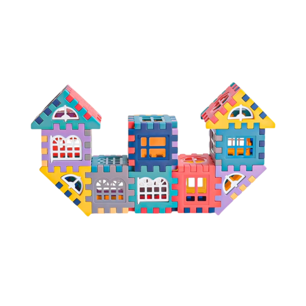 72 pezzi micro costruzioni con finestre Blocchi da costruzione per la costruzione di case Puzzle pieghevoli Creazione di grandi costruzioni Gioco creativo per bambini 1