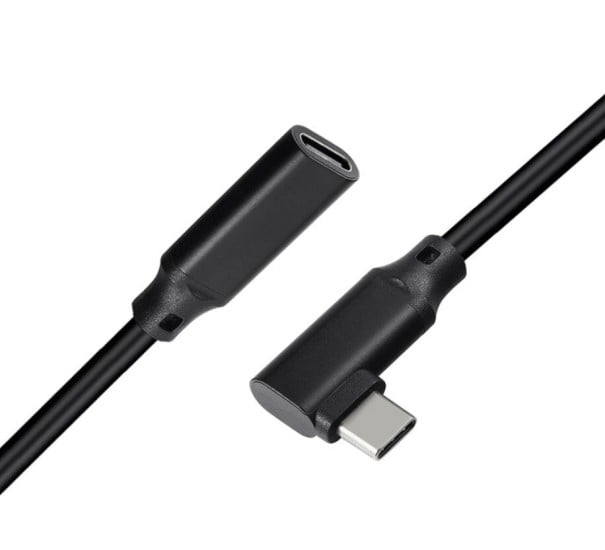 Predlžovací lomený kábel USB-C 3.1 M / F K1032 čierna 1 m