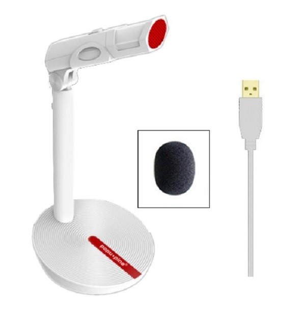 Professionell mikrofon för PC J3404 vit USB