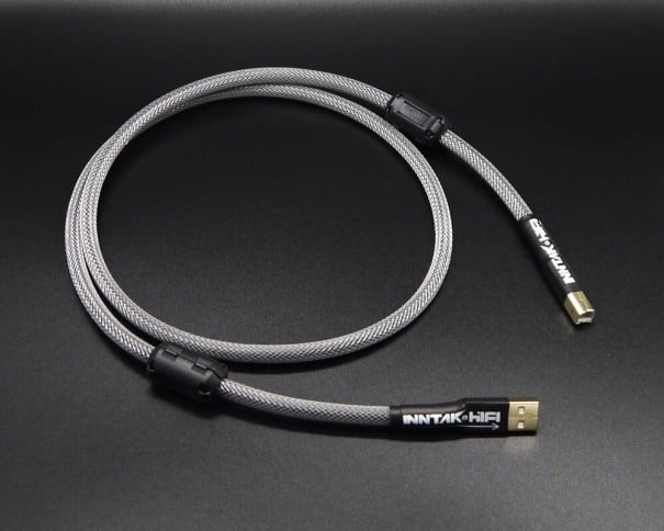 Audio DAC-anslutningskabel USB-A till USB-B M/M vit 30 cm