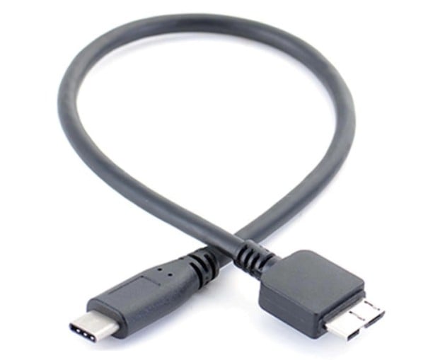 USB-C 3.1 till Micro USB-B 3.0 M/M anslutningskabel 30 cm 1