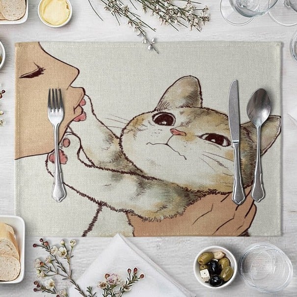 Underlägg med kattmotiv 8