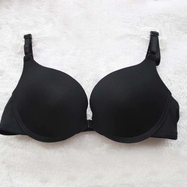 Push-up-BH mit Vorderverschluss schwarz 75A