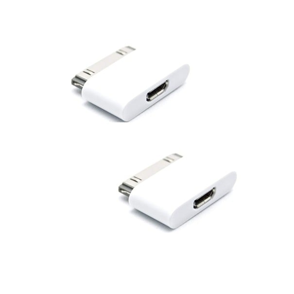 Adapter för Apple iPhone 30pin till Micro USB 2 st 1