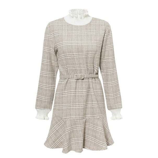 Rochie cu blugi în carouri XS