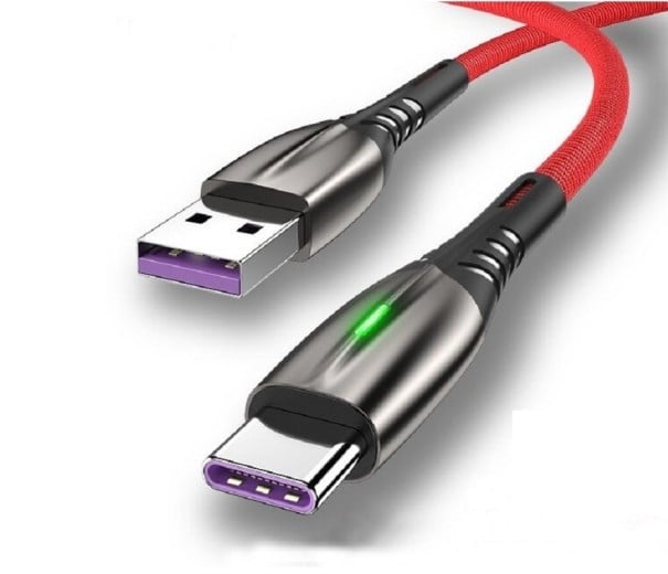 Snabbladdning USB-datakabel röd 2 m 2