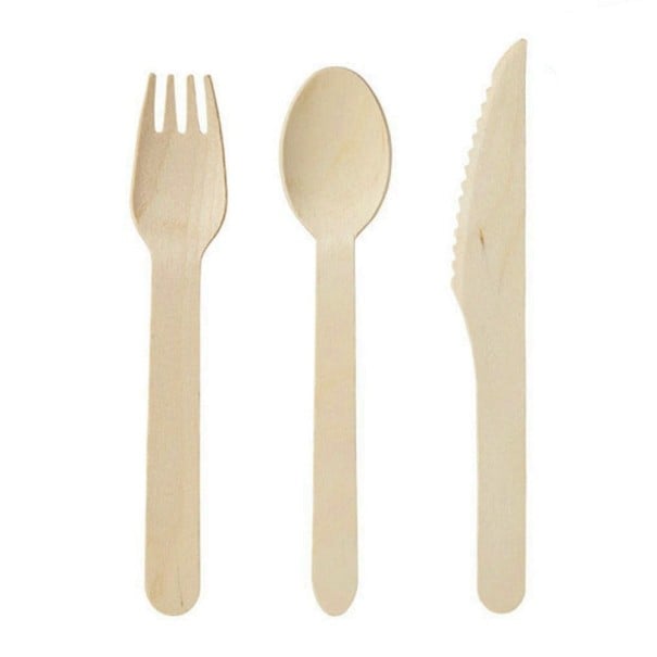 Juego de cubiertos de madera 150 piezas 1