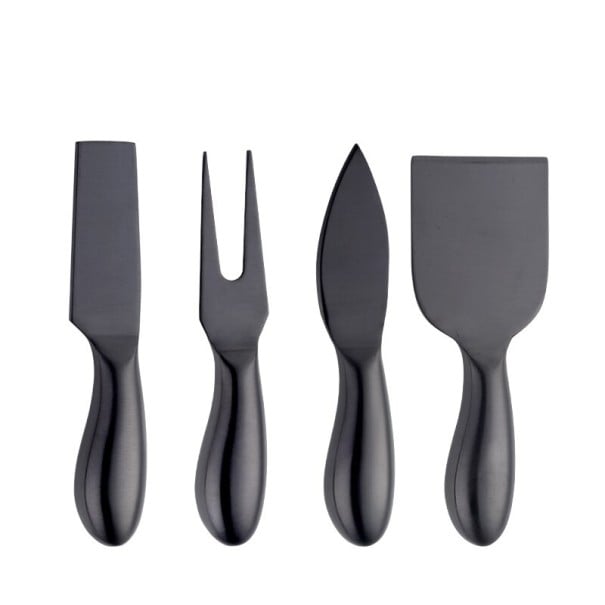 Juego de cuchillos para queso 4 piezas C296 negro