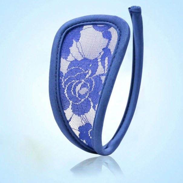 Dámská samodržící C-string tanga modrá