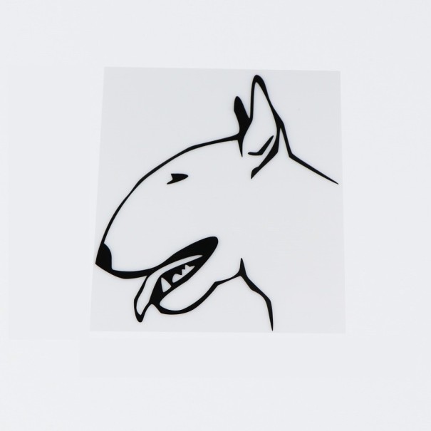 Bull Terrier bildekal svart