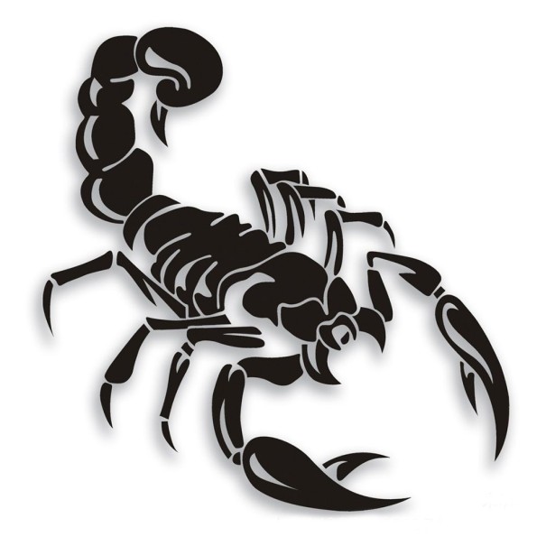 Scorpion bil klistermärke svart