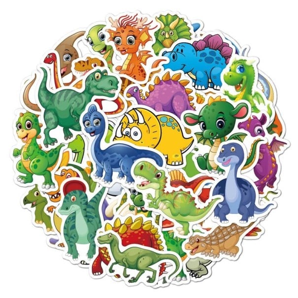 Dinosaurieklistermärken 50 st 2