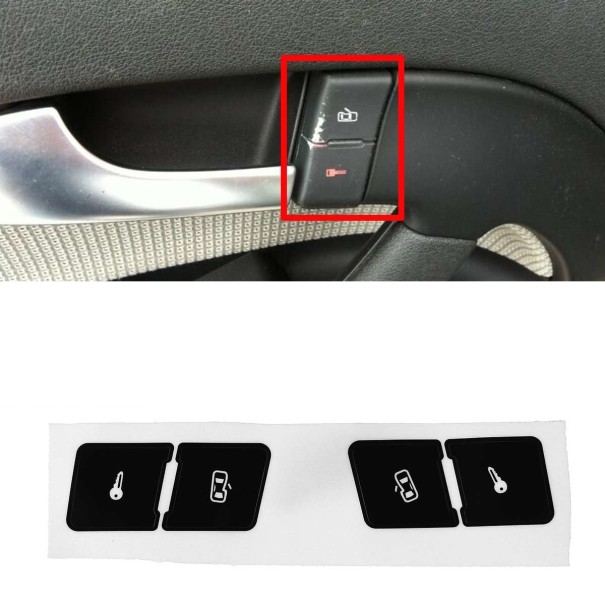 Bilknappsdekaler för Audi A3 1