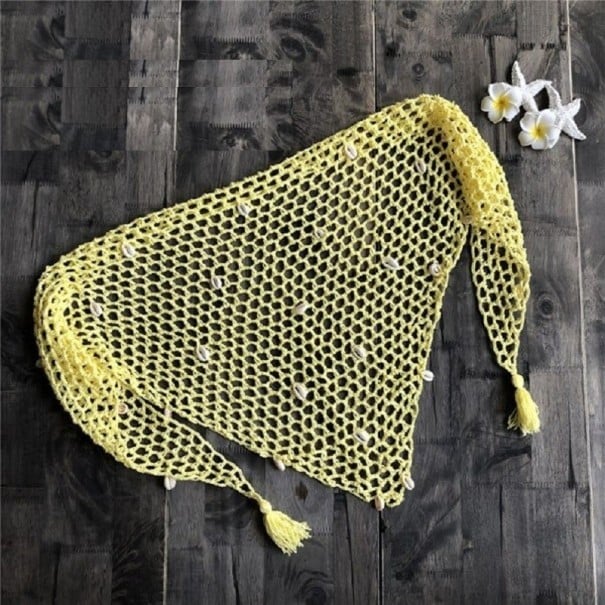Falda de malla para mujer amarillo