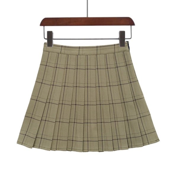 Minifalda plisada de mujer, cuadros M 5