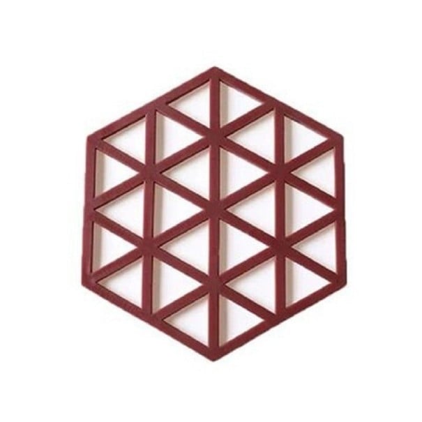 Hexagonformad silikonunderlägg bordo 2