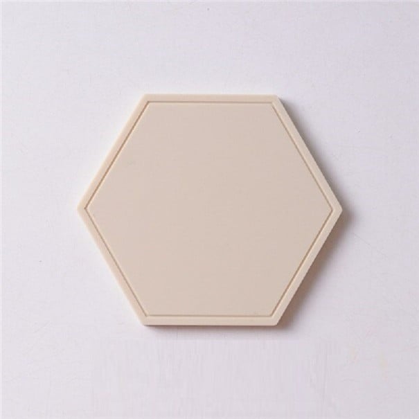 Sexkantig silikonunderlägg C233 beige