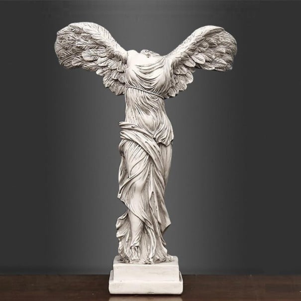 Statuette der Siegesgöttin Nike weiß 16 cm x 8,5 cm