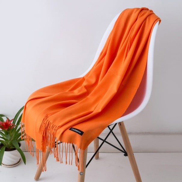 Snygg unisex kashmirscarf J3539 orange