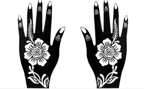 Stencils för hennatatueringar på händerna J3450 4