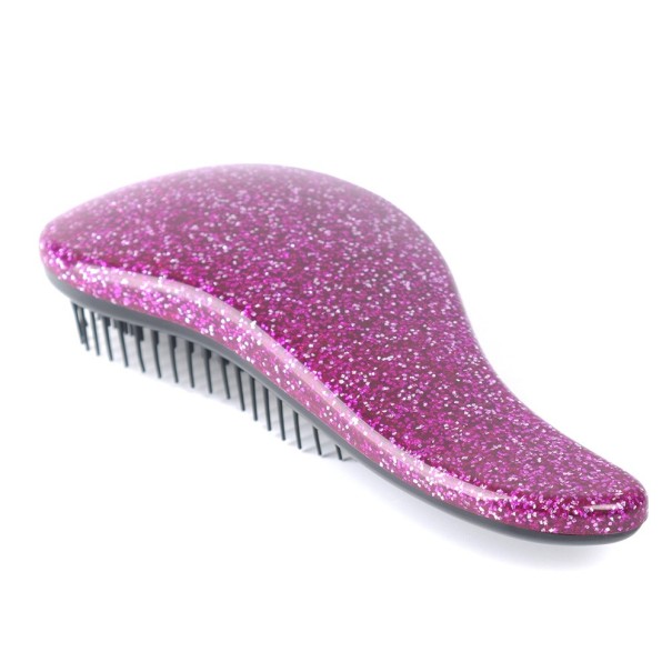 Glitter hårborste rosa
