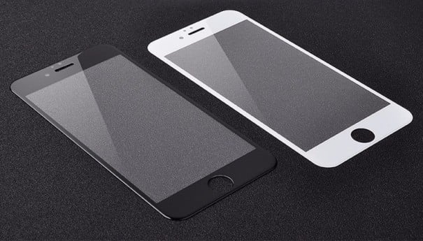 Vidrio templado para Apple Iphone con borde J1629 blanco 6 Plus