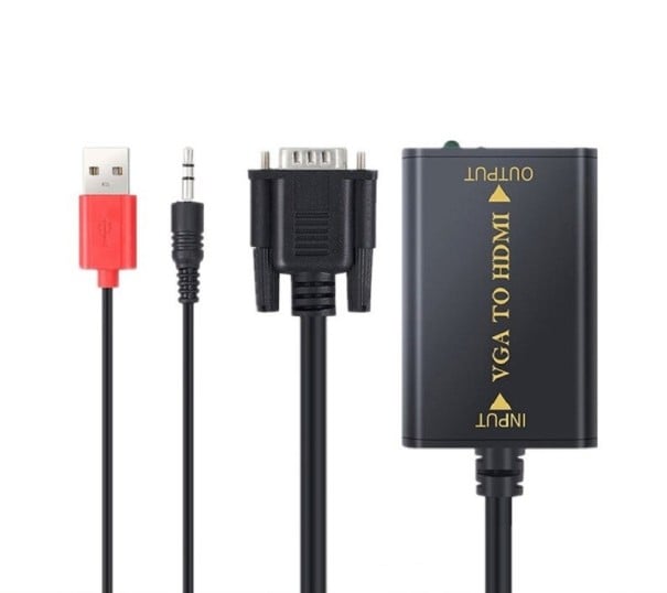 VGA till HDMI anslutningskabel med ljudkontakt 1
