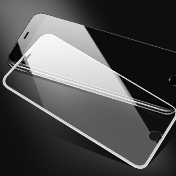 7D iPhone X skärmskydd i härdat glas vit