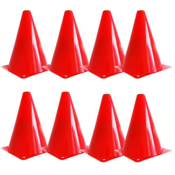 8 pcs Cone de trânsito em plástico Cone decorativo para festa de corrida Cone de trânsito decoração para aniversários infantis festa temática 1