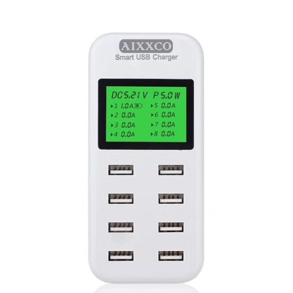 8-Port Charging Station with Display 1