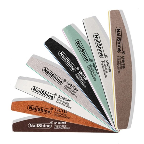 8 stk neglefile 17,8 x 2,8 cm Akrylfiler Forskellige grovheder Professionel manicure pedicure Salon og hjemmebrug 1