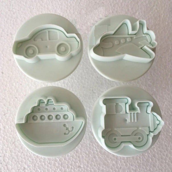 Vykrajovátka dopravných prostriedkov - 4 ks 1