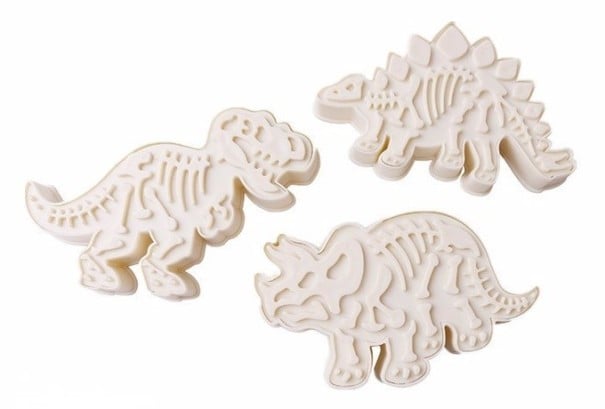 Dinosaurieformade kakskärare - 3 st. 1