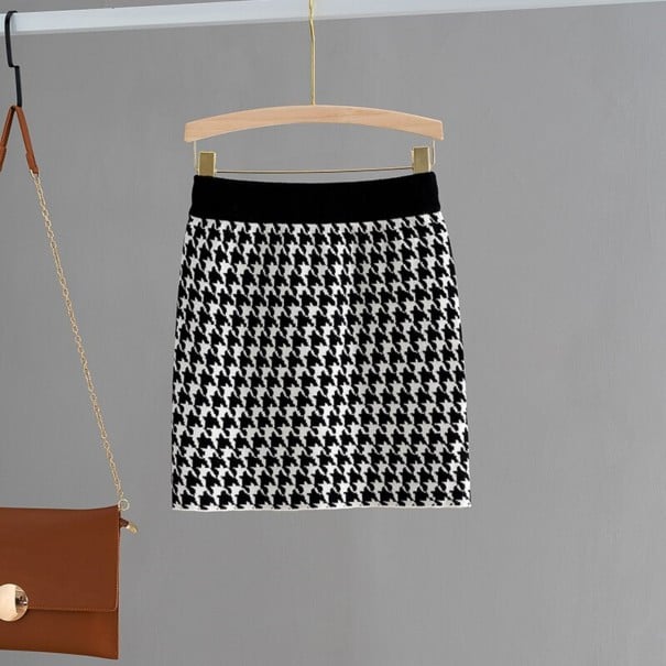 Falda de punto de mujer con estampado 1