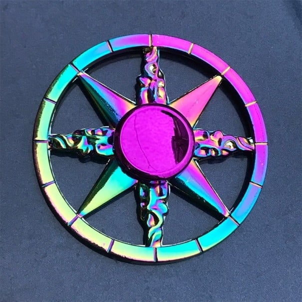 Duhový fidget spinner kovový A2222 13