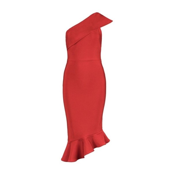 Vestido elegante de mujer rojo L