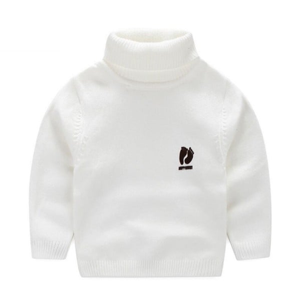 Rollkragenpullover für Kinder L647 weiß 3