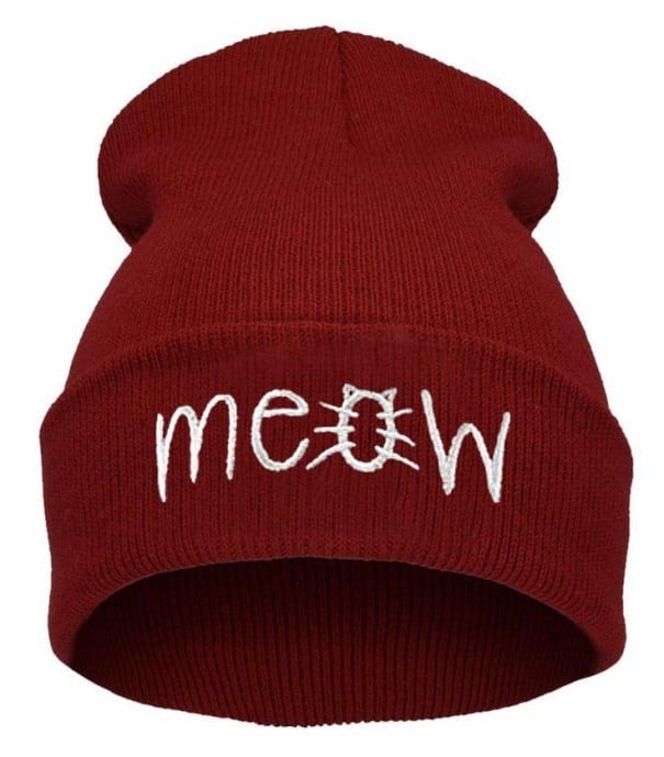 Vinterhatt för dam Meow J1684 röd