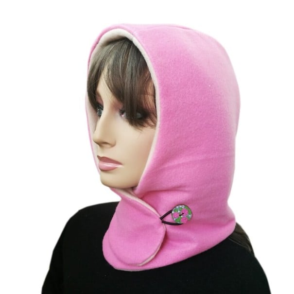 Vinterbalaclava för kvinnor rosa