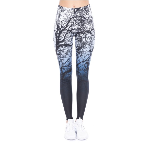 Kvinnors 3D-leggings med träd 1