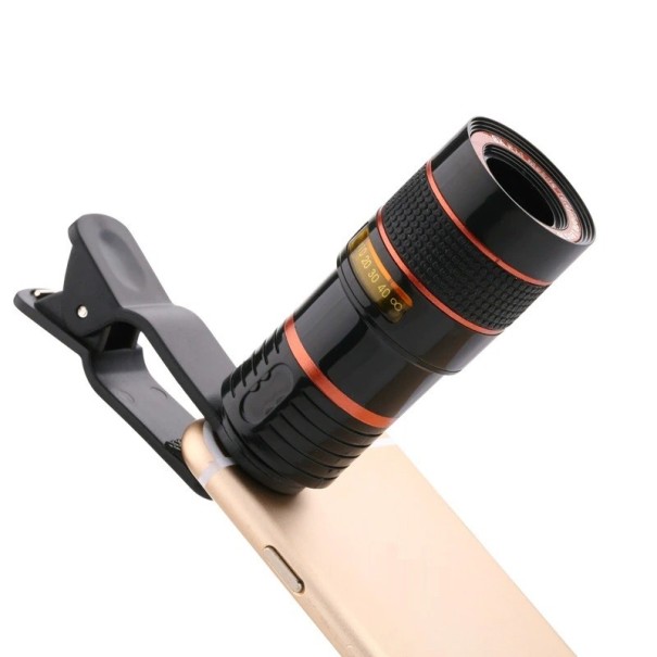 8x mobiele telefoonlens zwart