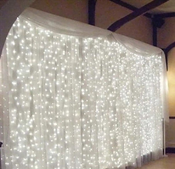 LED ljusridå 3 x 2 m 200 LEDs vit