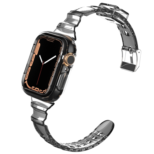 Transparent silikonrem för Apple Watch 42 / 44 / 44 mm T890 svart