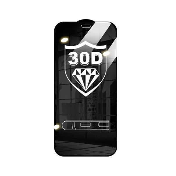 Vidrio templado 30D para iPhone 13 negro