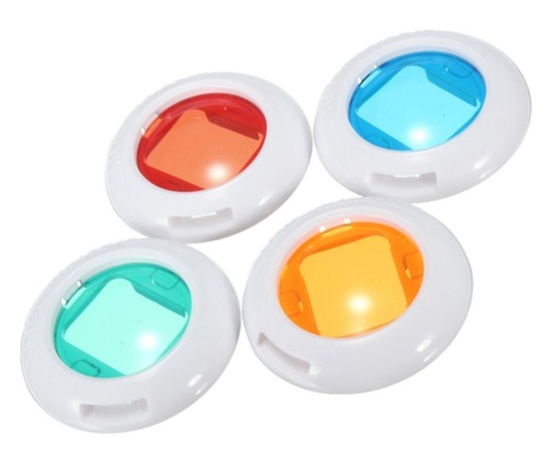 Färgfiltar för objektiv till Fujifilm Instax Mini 7S 7 8 8+ och 9 Set om 4 st i röd, blå, grön och orange färg av ABS-plast 1