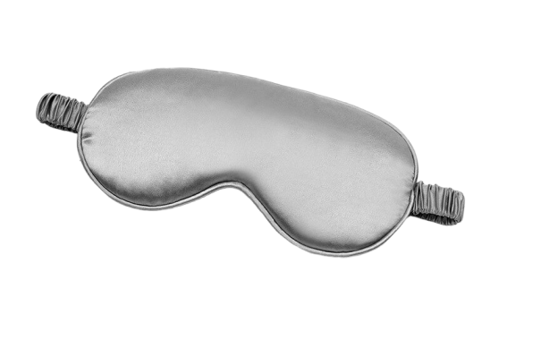 Maschera per dormire in satin grigio