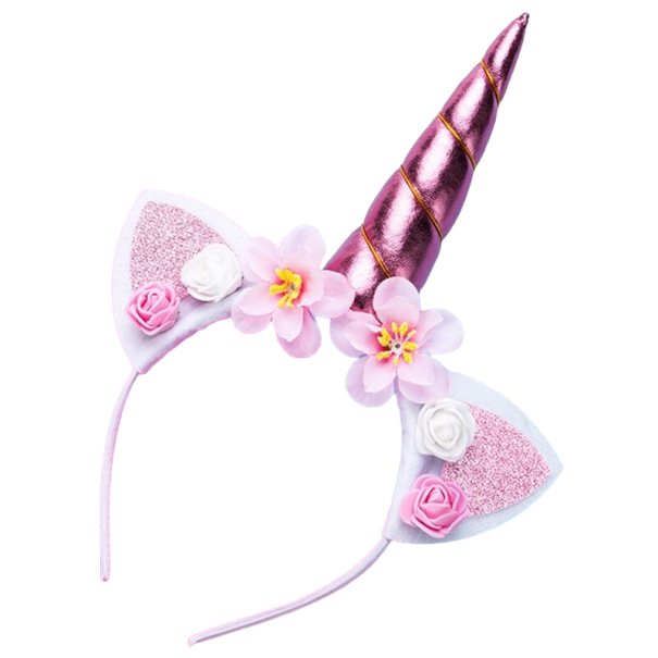 Diadème d'enfant licorne P3993 rose