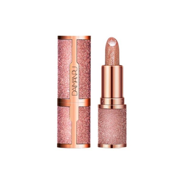 Läppstift med glitter rosa